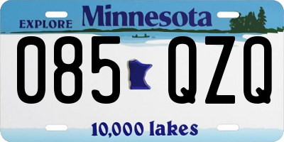 MN license plate 085QZQ