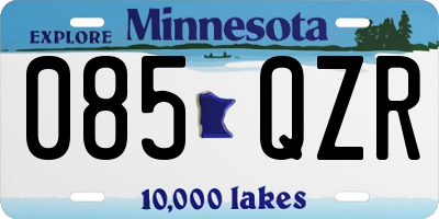 MN license plate 085QZR
