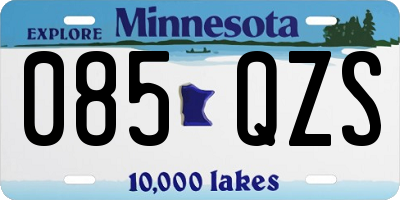 MN license plate 085QZS