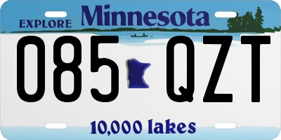MN license plate 085QZT