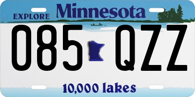 MN license plate 085QZZ