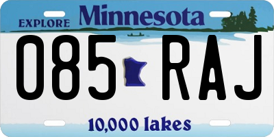 MN license plate 085RAJ