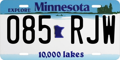 MN license plate 085RJW