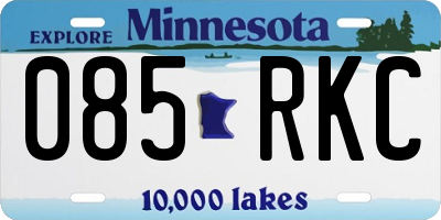 MN license plate 085RKC