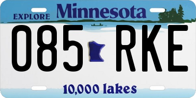 MN license plate 085RKE