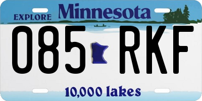 MN license plate 085RKF