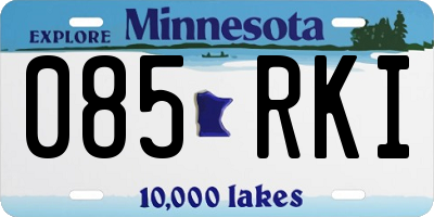 MN license plate 085RKI