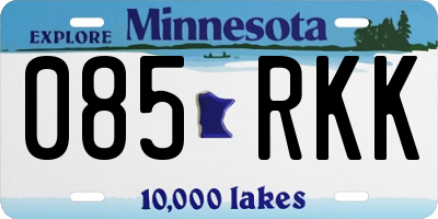 MN license plate 085RKK