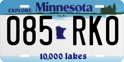MN license plate 085RKO
