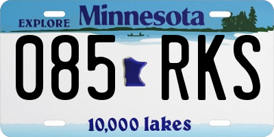 MN license plate 085RKS