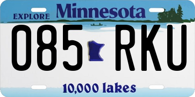 MN license plate 085RKU