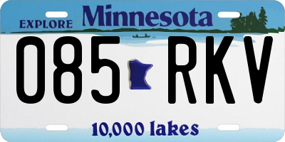 MN license plate 085RKV