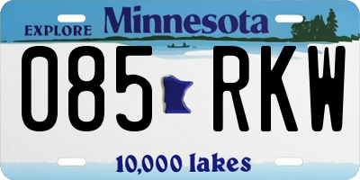 MN license plate 085RKW