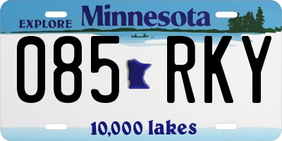 MN license plate 085RKY