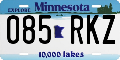 MN license plate 085RKZ