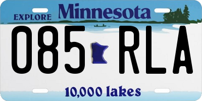 MN license plate 085RLA