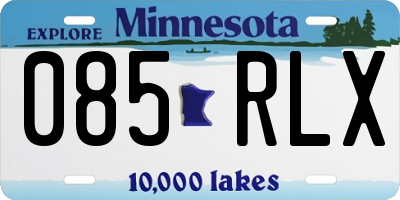 MN license plate 085RLX