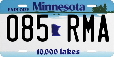 MN license plate 085RMA