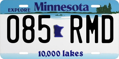 MN license plate 085RMD