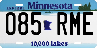 MN license plate 085RME