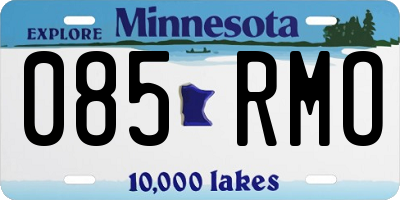 MN license plate 085RMO