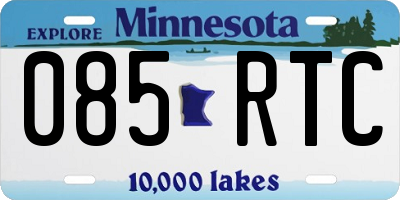 MN license plate 085RTC