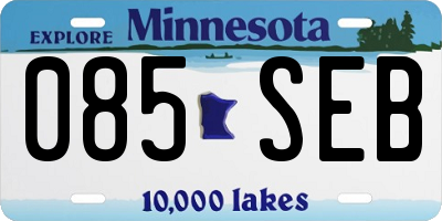 MN license plate 085SEB