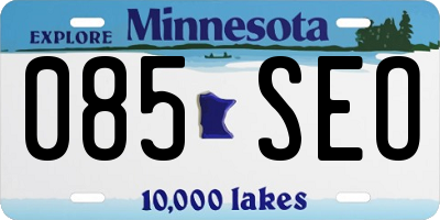 MN license plate 085SEO