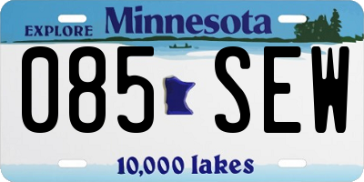 MN license plate 085SEW
