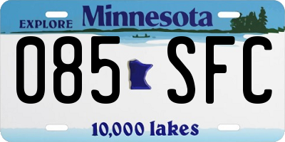 MN license plate 085SFC