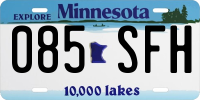 MN license plate 085SFH