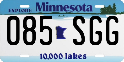 MN license plate 085SGG