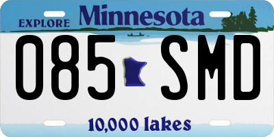 MN license plate 085SMD