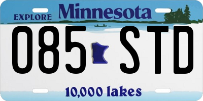 MN license plate 085STD