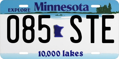 MN license plate 085STE