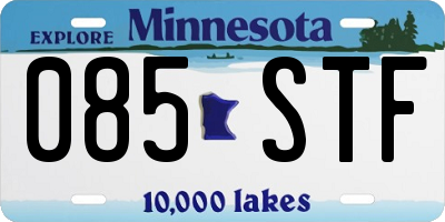 MN license plate 085STF