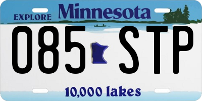MN license plate 085STP