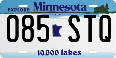 MN license plate 085STQ
