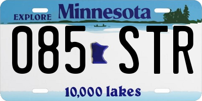 MN license plate 085STR