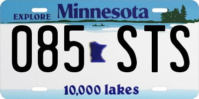 MN license plate 085STS