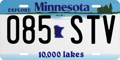 MN license plate 085STV
