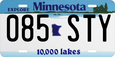 MN license plate 085STY