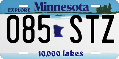 MN license plate 085STZ