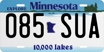 MN license plate 085SUA