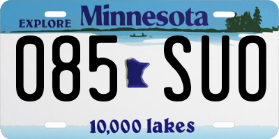 MN license plate 085SUO