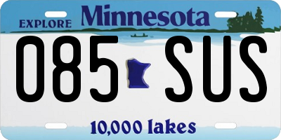 MN license plate 085SUS