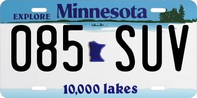 MN license plate 085SUV