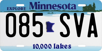 MN license plate 085SVA