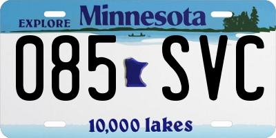 MN license plate 085SVC