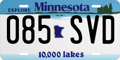 MN license plate 085SVD